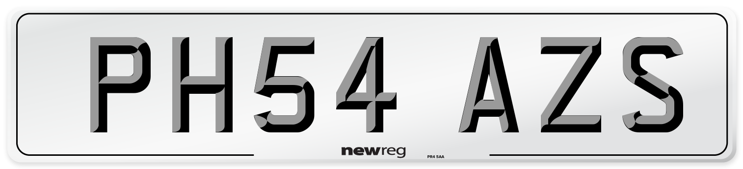 PH54 AZS Number Plate from New Reg
